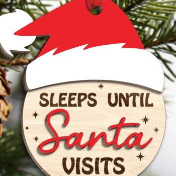 Intra απο ξύλο plywood 3mm-4mm πάχος – Χριστουγεννιάτικα στολίδια Άγιου Βασίλη Δίασταση 20x20 cm INTRAFABR-110860016 - Image 2