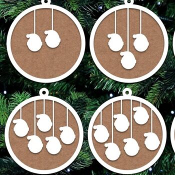 Intra απο ξύλο plywood 3mm-4mm πάχος – Χριστουγεννιάτικα στολίδια Άγιου Βασίλη Δίασταση  20x20 cm INTRAFABR-20701893 - Image 2