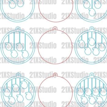 Intra απο ξύλο plywood 3mm-4mm πάχος – Χριστουγεννιάτικα στολίδια Άγιου Βασίλη Δίασταση  20x20 cm INTRAFABR-20701893 - Image 3