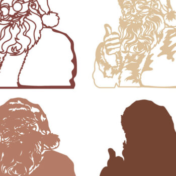 Intra απο ξύλο plywood 3mm-4mm πάχος – Αρχείο 3D Layered Santa Claus Δίασταση  20x20 cm INTRAFABR-80682619 - Image 2