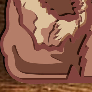 Intra απο ξύλο plywood 3mm-4mm πάχος – Αρχείο 3D Layered Santa Claus Δίασταση  20x20 cm INTRAFABR-80682619 - Image 5