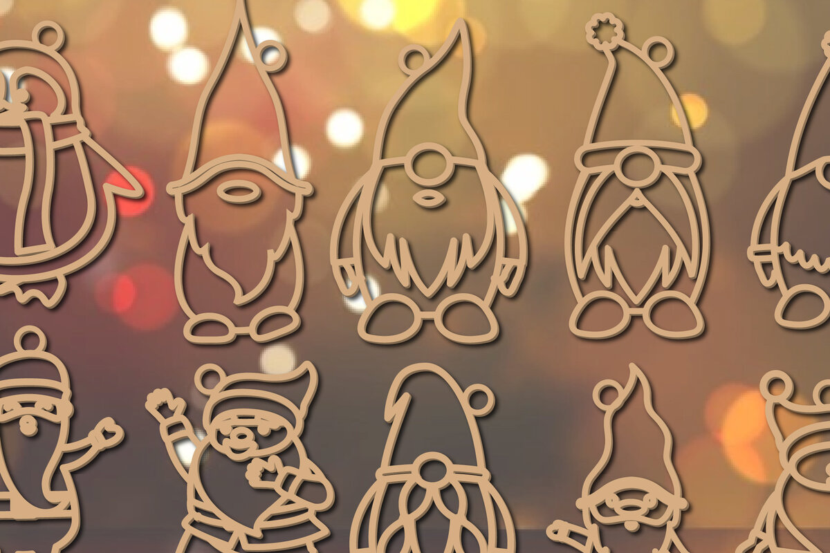 Intra απο ξύλο plywood 3mm-4mm πάχος – Άγιος Βασίλης - Πακέτο Χριστουγεννιάτικων Διακοσμήσεων Δίασταση  20x20 cm INTRAFABR-19452456