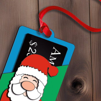 Intra απο ξύλο plywood 3mm-4mm πάχος – Χρήματα χριστουγεννιάτικων καρτών Άγιου Βασίλη Δίασταση  20x20 cm INTRAFABR-108717377 - Image 3