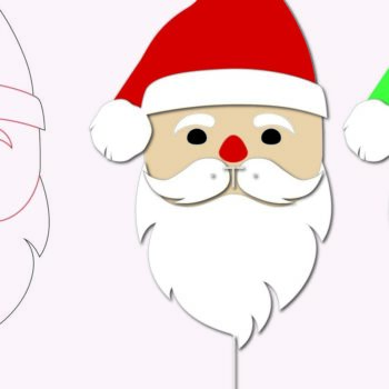 Intra απο ξύλο plywood 3mm-4mm πάχος – Santa Claus Jumping Jack, Δίασταση  20x20 cm INTRAFABR-108730381 - Image 1