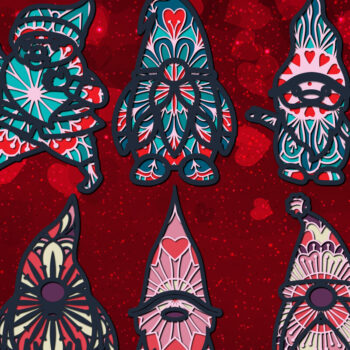 Intra απο ξύλο plywood 3mm-4mm πάχος – Πακέτο Layer Santa Claus Valentine Δίασταση  20x20 cm INTRAFABR-23244932 - Image 1