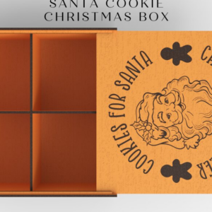 Intra απο ξύλο plywood 3mm-4mm πάχος – Χριστουγεννιάτικο κουτί Santa Cookie | Δίασταση 20x20 cm INTRAFABR-85508937