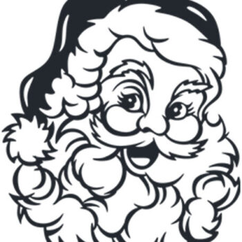 Intra απο ξύλο plywood 3mm-4mm πάχος – Santa Face Χριστουγεννιάτικη Δίασταση  20x20 cm INTRAFABR-85834205 - Image 1