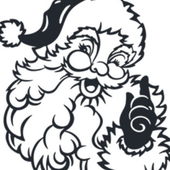 Intra απο ξύλο plywood 3mm-4mm πάχος – Santa Face Χριστουγεννιάτικη Δίασταση  20x20 cm INTRAFABR-85834205 - Image 3