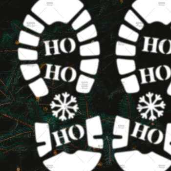 Intra απο ξύλο plywood 3mm-4mm πάχος – Santa Footprint, Santa Stencil Δίασταση  20x20 cm INTRAFABR-106663137 - Image 1