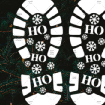 Intra απο ξύλο plywood 3mm-4mm πάχος – Santa Footprint, Santa Stencil Δίασταση  20x20 cm INTRAFABR-106663077 - Image 1