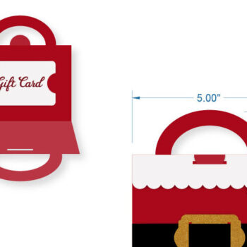 Intra απο ξύλο plywood 3mm-4mm πάχος – Πρότυπο θήκης καρτών δώρου Santa Δίασταση  20x20 cm INTRAFABR-7278696 - Image 2