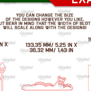 Intra απο ξύλο plywood 3mm-4mm πάχος – Πακέτο λέιζερ Santa Land Candle Holders Δίασταση 20x20 cm INTRAFABR-106950767 - Image 2