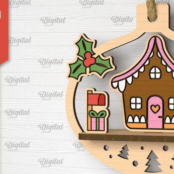 Intra απο ξύλο plywood 3mm-4mm πάχος – Δέσμη κοπής με λέιζερ Santa Land Ornaments Δίασταση 20x20 cm INTRAFABR-102604177 - Image 6