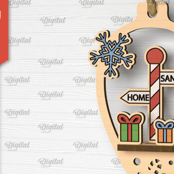 Intra απο ξύλο plywood 3mm-4mm πάχος – Δέσμη κοπής με λέιζερ Santa Land Ornaments Δίασταση 20x20 cm INTRAFABR-102604177 - Image 11