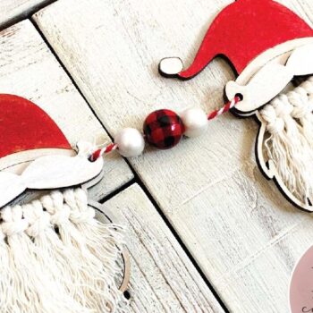 Intra απο ξύλο plywood 3mm-4mm πάχος – Santa Macrame Garland Δίασταση  20x20 cm INTRAFABR-72645535 - Image 2