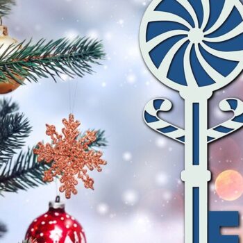 Intra απο ξύλο plywood 3mm-4mm πάχος – Αρχείο κοπής λέιζερ 3D Santa Magic Key Δίασταση  20x20 cm INTRAFABR-39182412 - Image 1