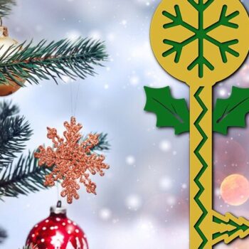 Intra απο ξύλο plywood 3mm-4mm πάχος – Αρχείο κοπής λέιζερ 3D Santa Magic Key Δίασταση 20x20 cm INTRAFABR-39182556 - Image 1