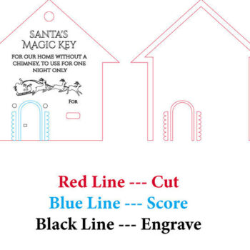 Intra απο ξύλο plywood 3mm-4mm πάχος – Στολίδι Santa Magic Key Δίασταση  20x20 cm INTRAFABR-120780774 - Image 4