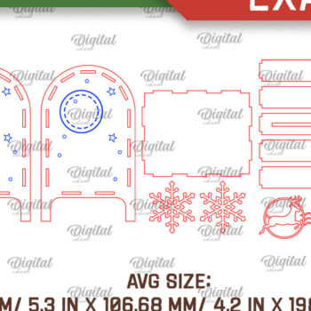 Intra απο ξύλο plywood 3mm-4mm πάχος – Πακέτο κοπής με λέιζερ Santa Mail Boxes Δίασταση 20x20 cm INTRAFABR-106599370 - Image 8