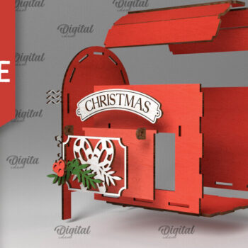 Intra απο ξύλο plywood 3mm-4mm πάχος – Πακέτο κοπής με λέιζερ Santa Mail Boxes Δίασταση 20x20 cm INTRAFABR-106599370 - Image 9