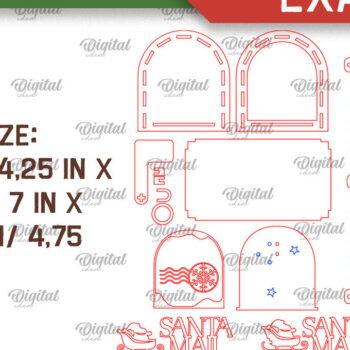 Intra απο ξύλο plywood 3mm-4mm πάχος – Πακέτο κοπής με λέιζερ Santa Mail Boxes Δίασταση 20x20 cm INTRAFABR-106599370 - Image 11