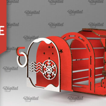 Intra απο ξύλο plywood 3mm-4mm πάχος – Πακέτο κοπής με λέιζερ Santa Mail Boxes Δίασταση 20x20 cm INTRAFABR-106599370 - Image 12