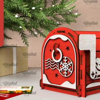 Intra απο ξύλο plywood 3mm-4mm πάχος – Πακέτο κοπής με λέιζερ Santa Mail Boxes Δίασταση 20x20 cm INTRAFABR-106599370 - Image 13