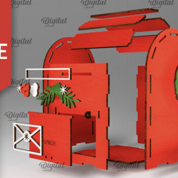 Intra απο ξύλο plywood 3mm-4mm πάχος – Πακέτο κοπής με λέιζερ Santa Mail Boxes Δίασταση 20x20 cm INTRAFABR-106599370 - Image 15