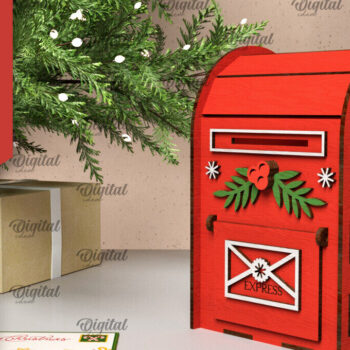Intra απο ξύλο plywood 3mm-4mm πάχος – Πακέτο κοπής με λέιζερ Santa Mail Boxes Δίασταση 20x20 cm INTRAFABR-106599370 - Image 16