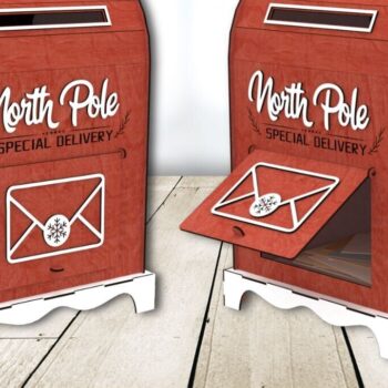 Intra απο ξύλο plywood 3mm-4mm πάχος – Santa Mailbox Δίασταση  20x20 cm INTRAFABR-107374331 - Image 1