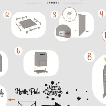 Intra απο ξύλο plywood 3mm-4mm πάχος – Santa Mailbox Δίασταση  20x20 cm INTRAFABR-107374331 - Image 4