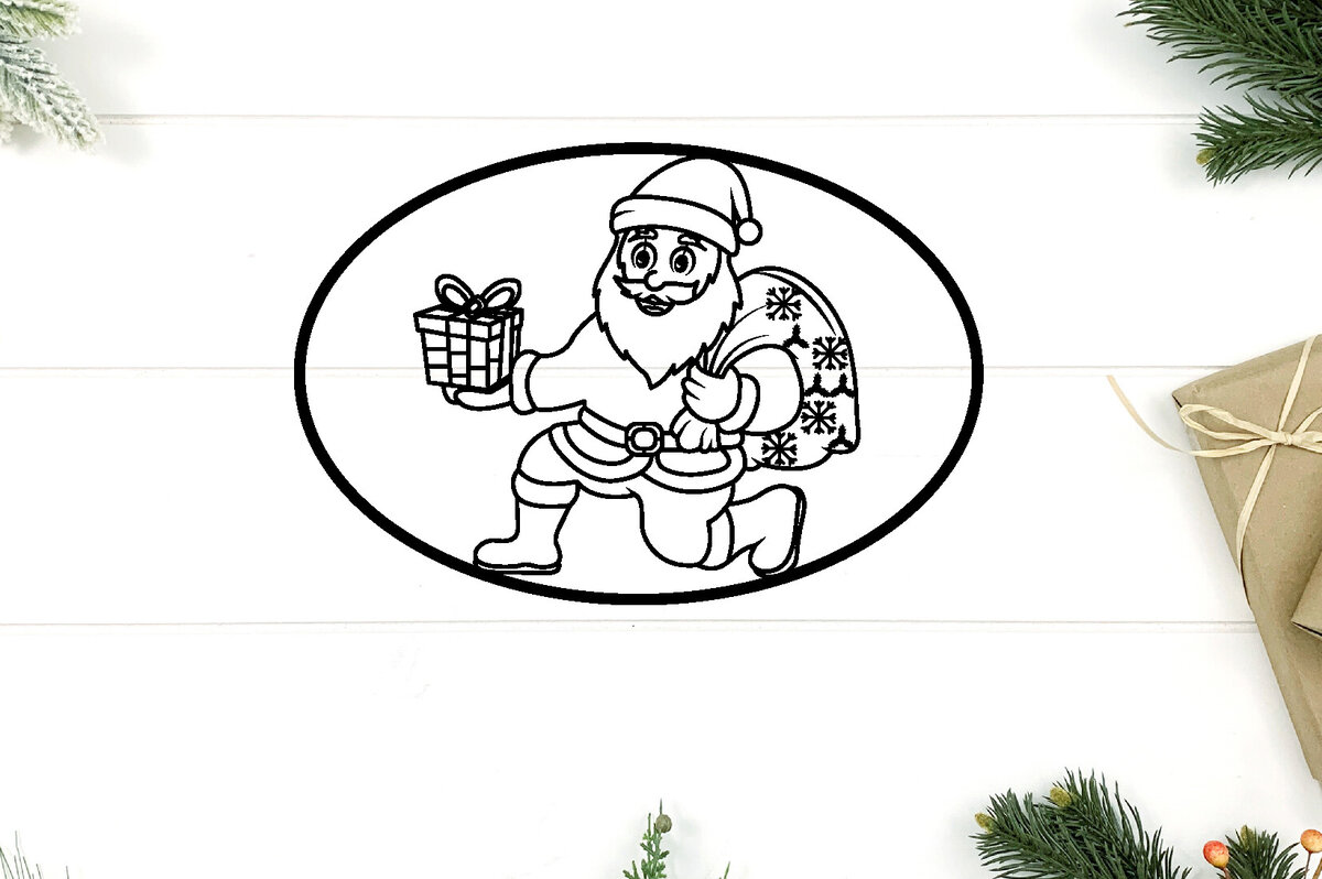 Intra απο ξύλο plywood 3mm-4mm πάχος – Αρχείο κοπής με λέιζερ Santa Metal Wall Art Δίασταση  40x30 cm INTRAFABR-97642780