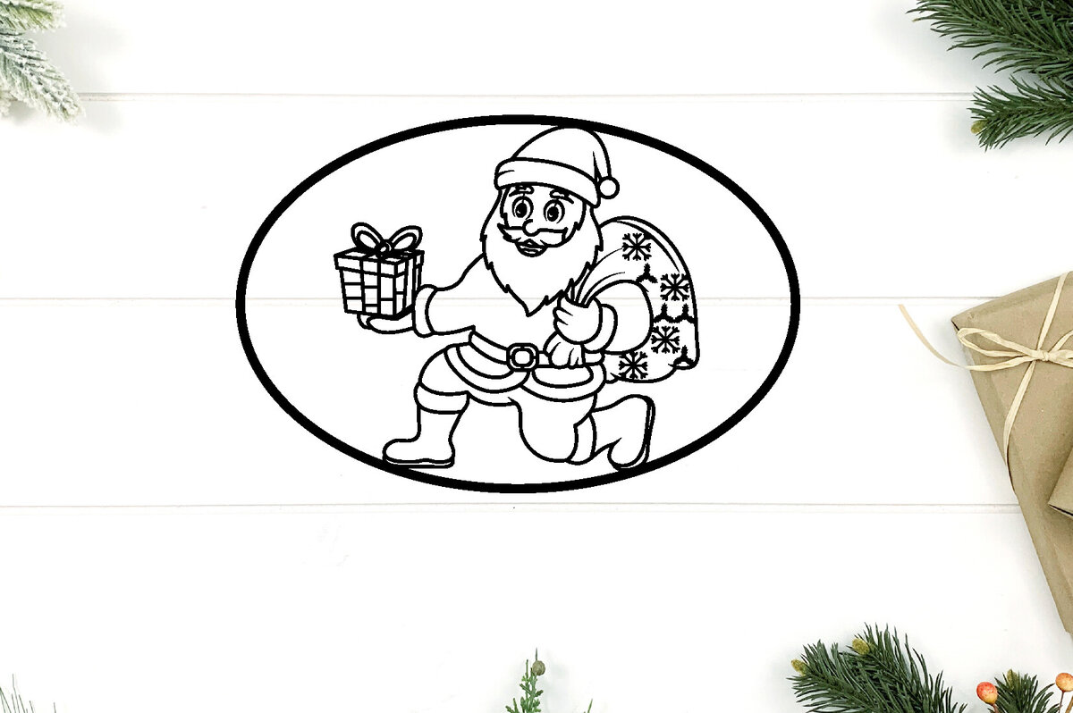 Intra απο ξύλο plywood 3mm-4mm πάχος – Αρχείο κοπής με λέιζερ Santa Metal Wall Art Δίασταση  40x30 cm INTRAFABR-97642926