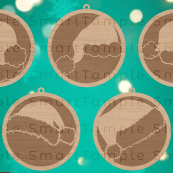 Intra απο ξύλο plywood 3mm-4mm πάχος – Santa Ornament 3D Δίασταση  20x20 cm INTRAFABR-83718585 - Image 3