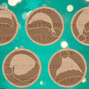 Intra απο ξύλο plywood 3mm-4mm πάχος – Santa Ornament 3D Δίασταση  20x20 cm INTRAFABR-83718585 - Image 4