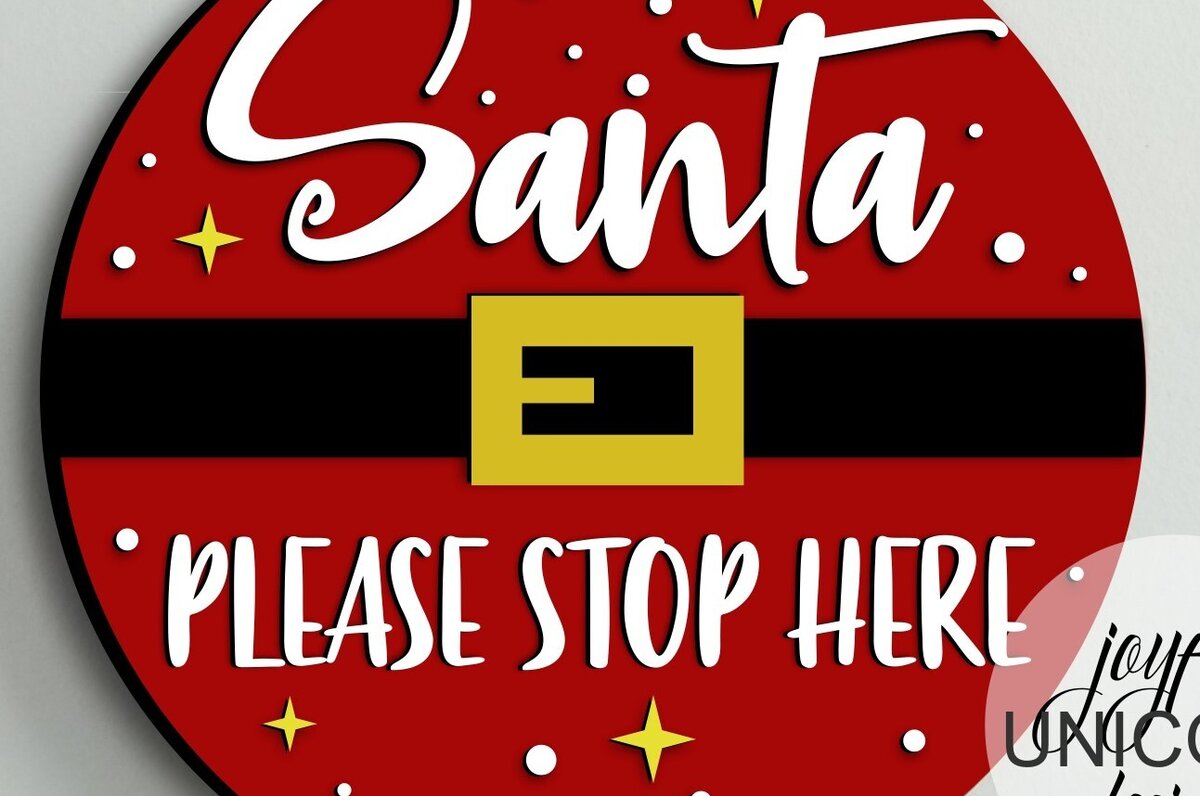 Intra απο ξύλο plywood 3mm-4mm πάχος – Άγιος Βασίλης, παρακαλώ σταματήστε εδώ Στρογγυλή επιγραφή Δίασταση  20x20 cm INTRAFABR-78413471