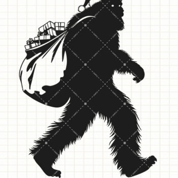 Intra απο ξύλο plywood 3mm-4mm πάχος – Santa Sasquatch Christmas Sublimation Δίασταση  20x20 cm INTRAFABR-112735196 - Image 1