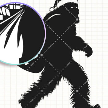 Intra απο ξύλο plywood 3mm-4mm πάχος – Santa Sasquatch Christmas Sublimation Δίασταση  20x20 cm INTRAFABR-112735196 - Image 2