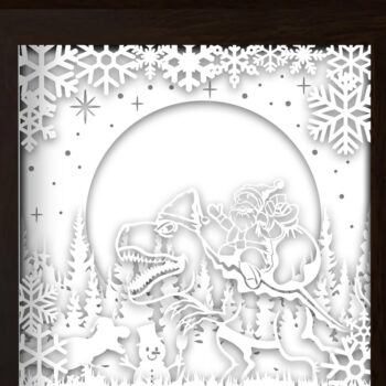 Intra απο ξύλο plywood 3mm-4mm πάχος – Santa Saurus Δίασταση  20x20 cm INTRAFABR-26108211 - Image 2