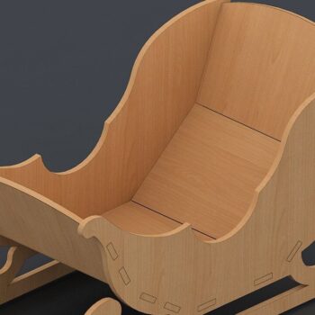 Intra απο ξύλο plywood 3mm-4mm πάχος – Πρωτοχρονιά συλλογή Santa Sleigh Noel Δίασταση  20x20 cm INTRAFABR-41864256 - Image 4