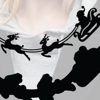 Intra απο ξύλο plywood 3mm-4mm πάχος – Santa Sleight and Reindeer Cut με λέιζερ Δίασταση  20x20 cm INTRAFABR-112131177 - Image 2