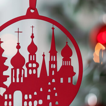 Intra απο ξύλο plywood 3mm-4mm πάχος – Santa Town Single Δίασταση  20x20 cm INTRAFABR-91369177 - Image 1