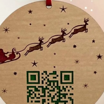 Intra απο ξύλο plywood 3mm-4mm πάχος – Στολίδι Santa Tracker - Laser Δίασταση  20x20 cm INTRAFABR-108856403 - Image 1
