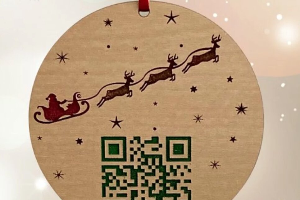 Intra απο ξύλο plywood 3mm-4mm πάχος – Στολίδι Santa Tracker - Laser Δίασταση  20x20 cm INTRAFABR-108856403