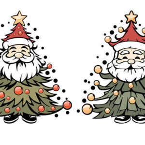 Intra απο ξύλο plywood 3mm-4mm πάχος – Χριστουγεννιάτικο δέντρο του Άγιου Βασίλη Δίασταση  20x20 cm INTRAFABR-85819306