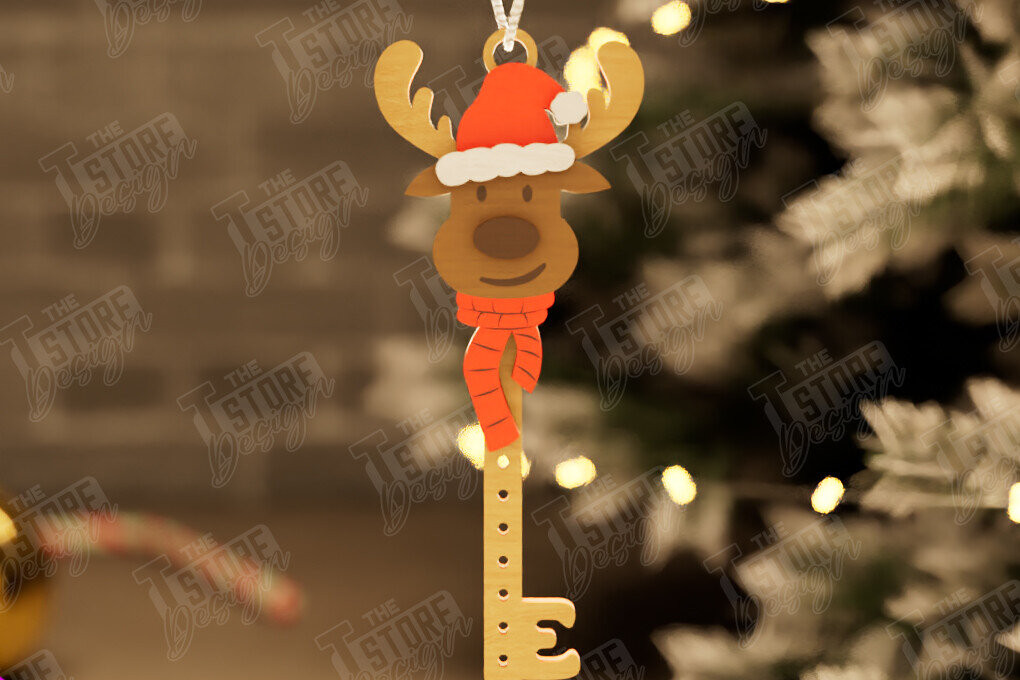 Intra απο ξύλο plywood 3mm-4mm πάχος – Το μαγικό κλειδί του Άγιου Βασίλη | Παιχνίδι Χριστουγεννιάτικου Δέντρου Δίασταση  20x20 cm INTRAFABR-105748096