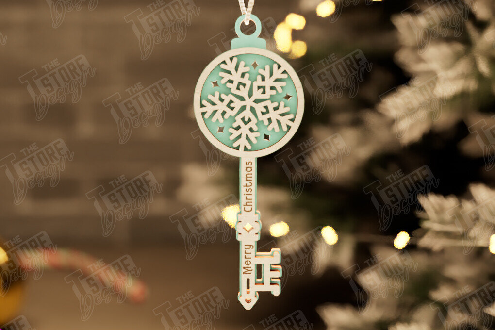 Intra απο ξύλο plywood 3mm-4mm πάχος – Το μαγικό κλειδί του Άγιου Βασίλη | Παιχνίδι Χριστουγεννιάτικου Δέντρου Δίασταση  20x20 cm INTRAFABR-105748073