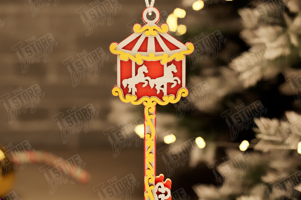 Intra απο ξύλο plywood 3mm-4mm πάχος – Το μαγικό κλειδί του Άγιου Βασίλη | Παιχνίδι Χριστουγεννιάτικου Δέντρου Δίασταση  20x20 cm INTRAFABR-105748093