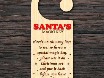 Intra απο ξύλο plywood 3mm-4mm πάχος – Μαγική κρεμάστρα κλειδιών Άγιου Βασίλη Δίασταση  20x20 cm INTRAFABR-107328756 - Image 2