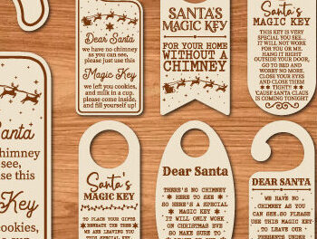 Intra απο ξύλο plywood 3mm-4mm πάχος – Πακέτο κοπής με λέιζερ Magic Key Santa's Santa Δίασταση 20x20 cm INTRAFABR-77446888 - Image 1